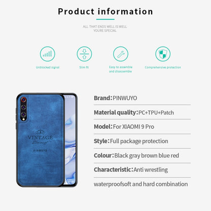 For Xiaomi Mi 9 Pro PINWUYO Zun Series PC + TPU + Skin Waterproof And Anti-fall All-inclusive Protective Shell(Gray) - Xiaomi Cases by PINWUYO | Online Shopping UK | buy2fix