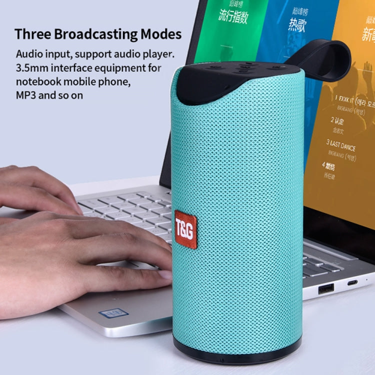 T&G TG113 Portable Bluetooth Speakers Waterproof Stereo Outdoor Loudspeaker MP3 Bass Sound Box with FM Radio(Blue) - Desktop Speaker by T&G | Online Shopping UK | buy2fix