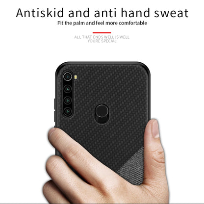 For Xiaomi RedMi Note8T PINWUYO Rong Series  Shockproof PC + TPU+ Chemical Fiber Cloth Protective Cover(Brown) - Xiaomi Cases by PINWUYO | Online Shopping UK | buy2fix