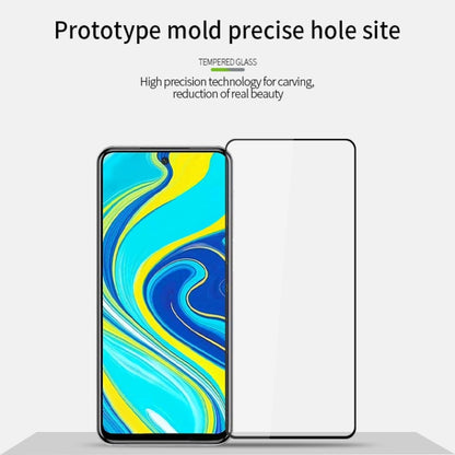 For RedMi Note9 pro PINWUYO 9H 2.5D Full Screen Tempered Glass Film(Black) -  by PINWUYO | Online Shopping UK | buy2fix