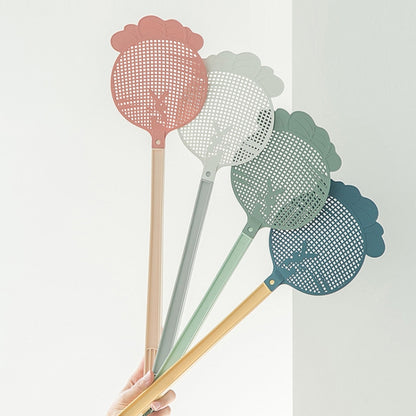 Summer Plastic Fly Swatter Flycatcher, Style:Cherry Blossoms Pattern(Blue) - Fly Swatter by buy2fix | Online Shopping UK | buy2fix