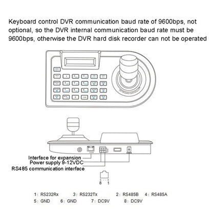 JSK-8003C Monitoring Keyboard PTZ Rocker Ball Camera Keyboard, Specification:4 Axis(AU Plug) - Other Tools by buy2fix | Online Shopping UK | buy2fix