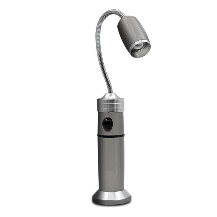 Multi-functional with Magnet Charging Rotary Zoom Turn Work Light Glare Flashlight, T6 Charging Section US Plug(Silver) - LED Flashlight by buy2fix | Online Shopping UK | buy2fix