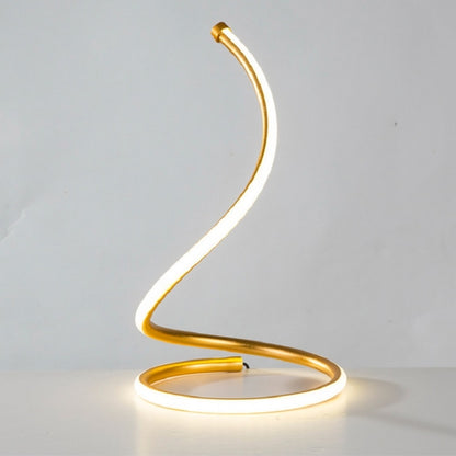 LED Spiral Table Lamp Home Living Room Bedroom Decoration Lighting Bedside Light, Specifications:Without Plug(Gold) - Bedside Light by buy2fix | Online Shopping UK | buy2fix