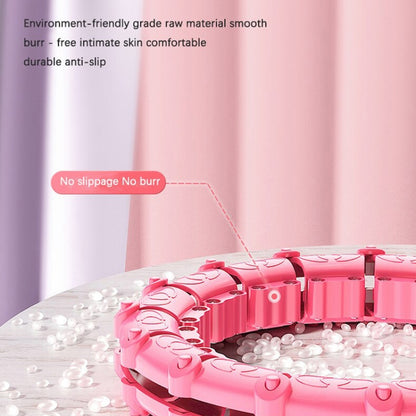 Smart Thin Waist Ring Women Will Not Fall Off Detachable Abdominal Ring Fitness Equipment, Size: 24 Knots(Pink) - Fitness Circles by buy2fix | Online Shopping UK | buy2fix