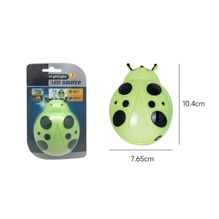 A62 Beetle Shape LED Night Light Plug-in Intelligent Light Control Sensor Light, Plug:UK Plug(Green) - Sensor LED Lights by buy2fix | Online Shopping UK | buy2fix