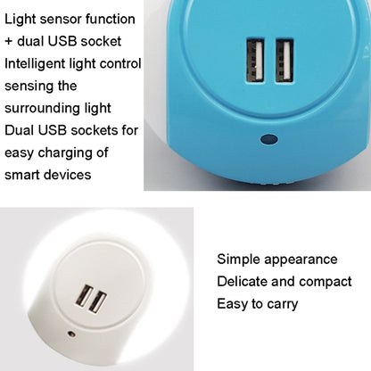 A78B LED Night Light With USB Port Intelligent Light Control Sensor Light, Plug:US Plug(Green) - Sensor LED Lights by buy2fix | Online Shopping UK | buy2fix