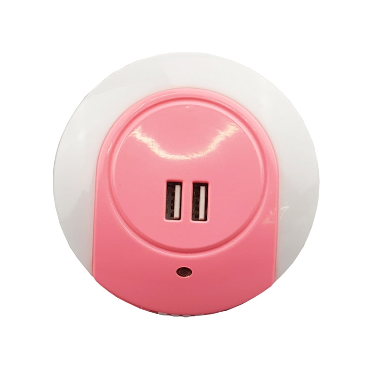 A78B LED Night Light With USB Port Intelligent Light Control Sensor Light, Plug:AU Plug(Pink) - Sensor LED Lights by buy2fix | Online Shopping UK | buy2fix