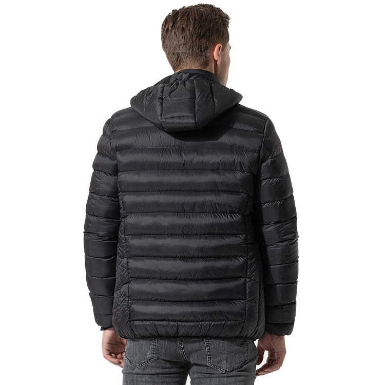 19 Zone 4 Control Black USB Winter Electric Heated Jacket Warm Thermal Jacket, Size: XXXXXL - Down Jackets by buy2fix | Online Shopping UK | buy2fix