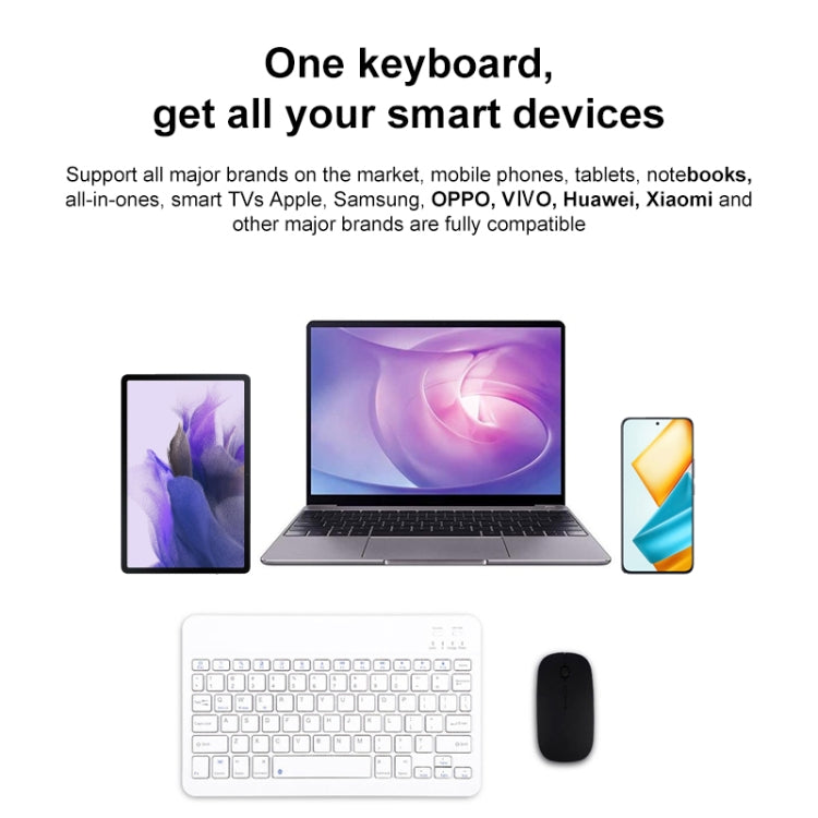 YS-001 9.7-10.1 Inch Tablets Phones Universal Mini Wireless Bluetooth Keyboard, Style:Only Keypad(White) - Universal Keyboard by buy2fix | Online Shopping UK | buy2fix