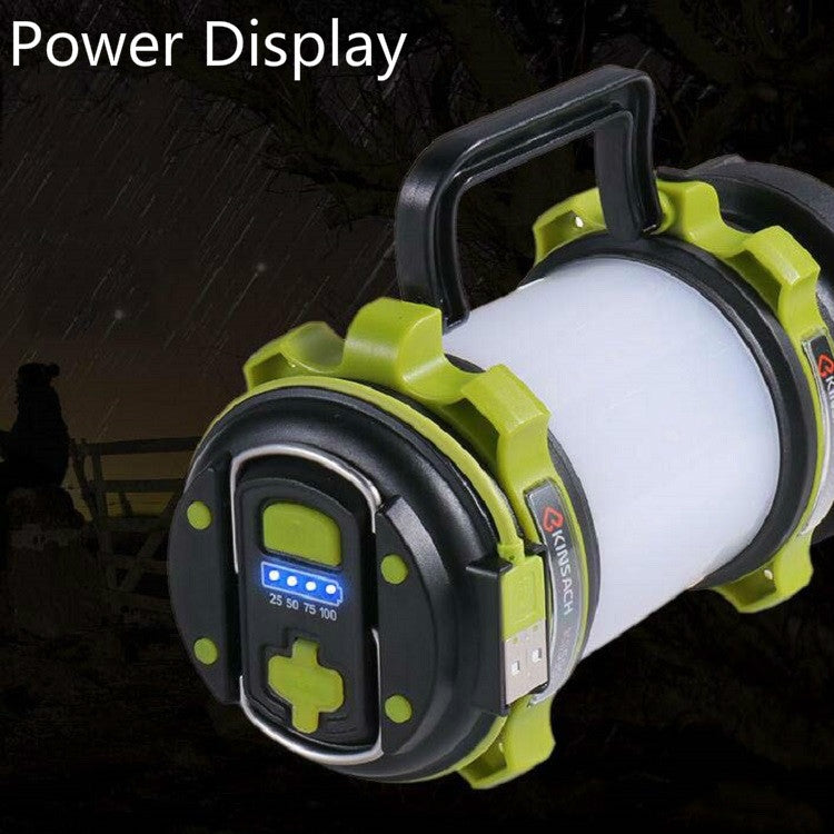 KINSACH Portable LED Searchlight Outdoor Rechargeable Multi-function Flashlight Camping Light(Green) - LED Flashlight by buy2fix | Online Shopping UK | buy2fix