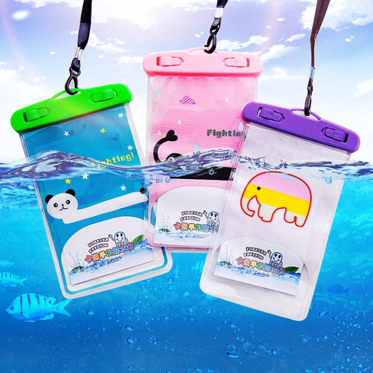 10 PCS Large Outdoor Photo Transparent Waterproof Cartoon Mobile Phone Bag, Style:Little Yellow Deer - Waterproof Bag by buy2fix | Online Shopping UK | buy2fix