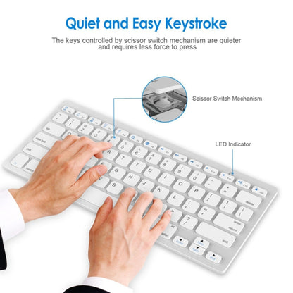 X5 2 in 1 Ultra-Thin Mini Wireless Bluetooth Keyboard + Bluetooth Mouse Set, Support Win / Android / IOS System(Silver) - Universal Keyboard by buy2fix | Online Shopping UK | buy2fix