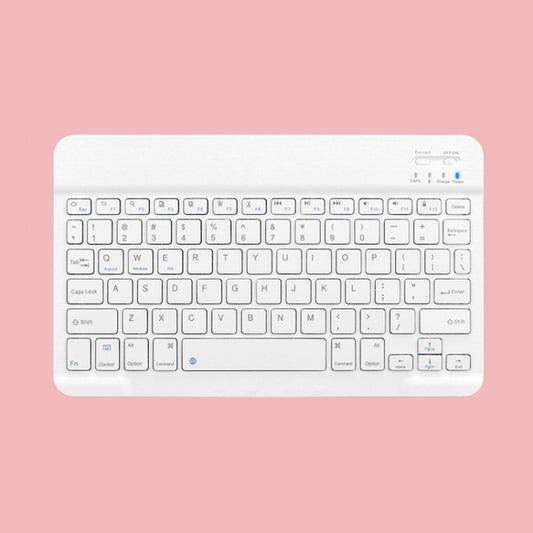 Universal Ultra-Thin Portable Bluetooth Keyboard For Tablet Phones, Size:7 inch(White Keyboard) - Universal Keyboard by buy2fix | Online Shopping UK | buy2fix