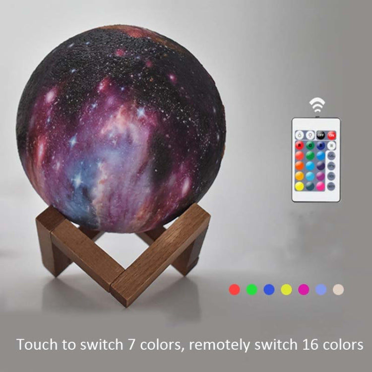 1W 3D Moon Lamp Children Gift Table Lamp Painted Starry Sky LED Night Light, Light color: 8cm Pat Control 3-colors - Night Lights by buy2fix | Online Shopping UK | buy2fix