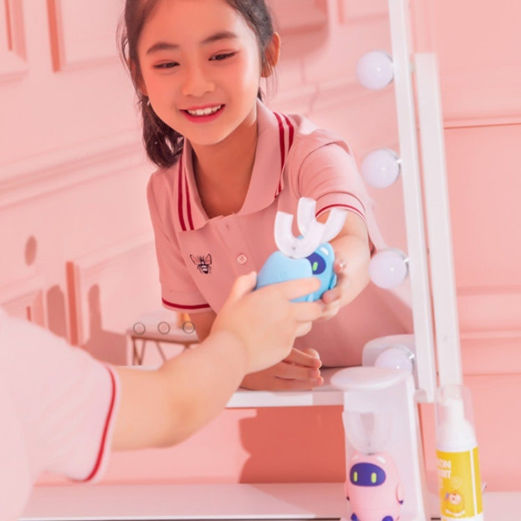 Lanbeibei Children U-Shaped Automatic Electric Toothbrush 6-12 Years Old Plus Version (Blue) - Toothbrushes by buy2fix | Online Shopping UK | buy2fix