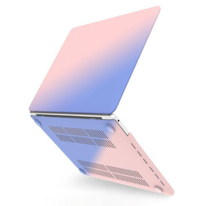 Hollow Style Cream Style Laptop Plastic Protective Case For MacBook Pro 13 A1989 & A2159(Rose Pink Matching Tranquil Blue) - MacBook Pro Cases by buy2fix | Online Shopping UK | buy2fix