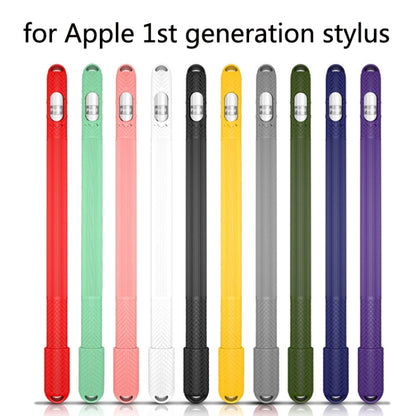 5 PCS Stylus Silicone Protective Case For Apple Pencil 1(Yellow) - Pencil Accessories by buy2fix | Online Shopping UK | buy2fix