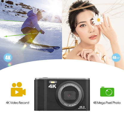 DC303A 2.8-Inch 4K 16X Zoom HD Digital Camera Mini Children Photography Camera EU Plug(Black) - Children Cameras by buy2fix | Online Shopping UK | buy2fix