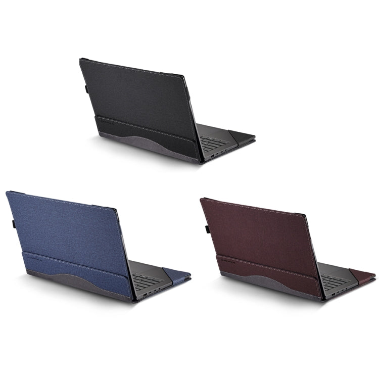 For Samsung Galaxy Book 2 Pro 13.3 Inch Leather Laptop Anti-Fall Protective Case With Stand(Dark Blue) - 13.3 inch by buy2fix | Online Shopping UK | buy2fix