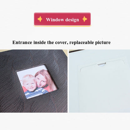 4R 6 Inch 200 Sheets Cloth Photo Album Baby Growth Memorial Album Interstitial Album(Black-brown) - Photo Albums & Photo Frames by buy2fix | Online Shopping UK | buy2fix