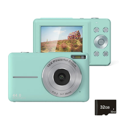 DC403L-AF 2.4-Inch 16X Zoom HD Digital Camera Mini Children Photography Camera UK Plug(Green+32G) - Children Cameras by buy2fix | Online Shopping UK | buy2fix