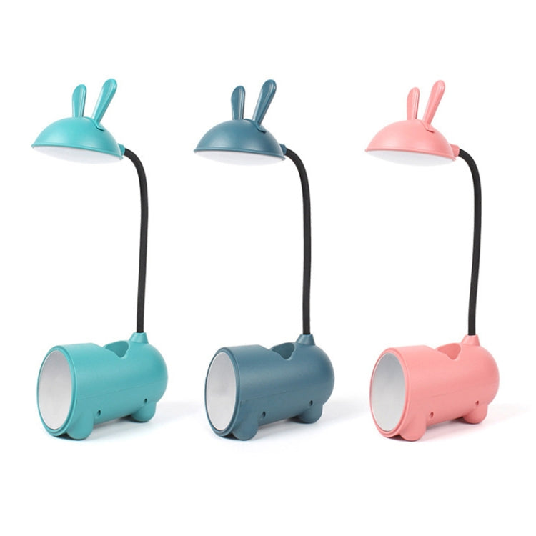 FY003T Small Rabbit USB Charging Desk Lamp with Pen Holder( Green) - Desk Lamps by buy2fix | Online Shopping UK | buy2fix