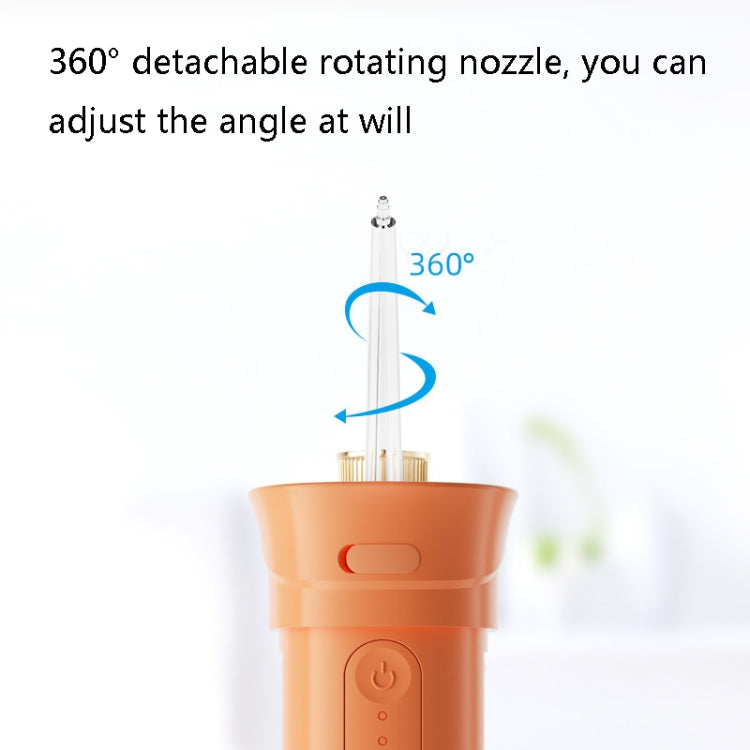 S57 Household Portable Electric Tooth Flusher(Orange with 4 Nozzles) - Oral Irrigators by buy2fix | Online Shopping UK | buy2fix