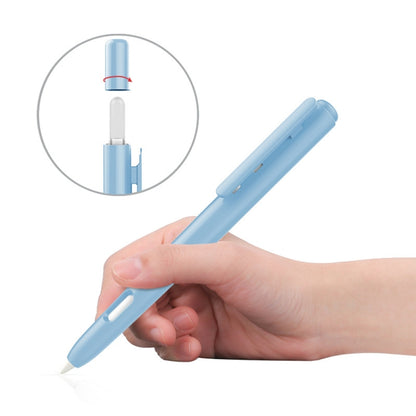 Double-Click Automatic Retractable Stylus Pen Case For Apple Pencil 2(Blue) - Pencil Accessories by buy2fix | Online Shopping UK | buy2fix