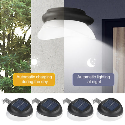 Punch-free Flying Saucer Solar Lamp Outdoor Garden Decoration Wall Lamp(Black Shell Warm Light) - Solar Lights by buy2fix | Online Shopping UK | buy2fix