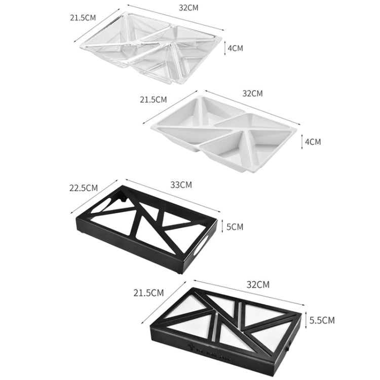 6 In 1 Multifunctional Compartmental Fruit Tray, Style: Transparent - Cutlery Sets by buy2fix | Online Shopping UK | buy2fix