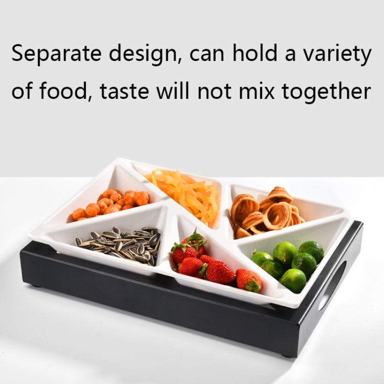 6 In 1 Multifunctional Compartmental Fruit Tray, Style: Base + White Disc - Cutlery Sets by buy2fix | Online Shopping UK | buy2fix