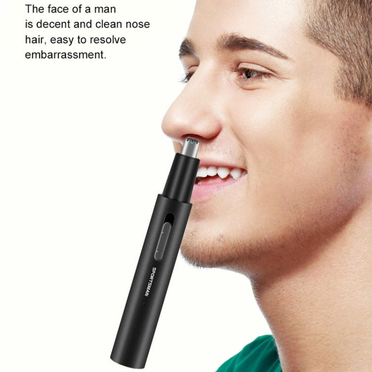 SPORTSMAN Metal Aluminum Tube Body Rechargeable Nose Hair Device, Style: Eyebrow 2 In 1(Light Blue) - Electric Shavers by buy2fix | Online Shopping UK | buy2fix