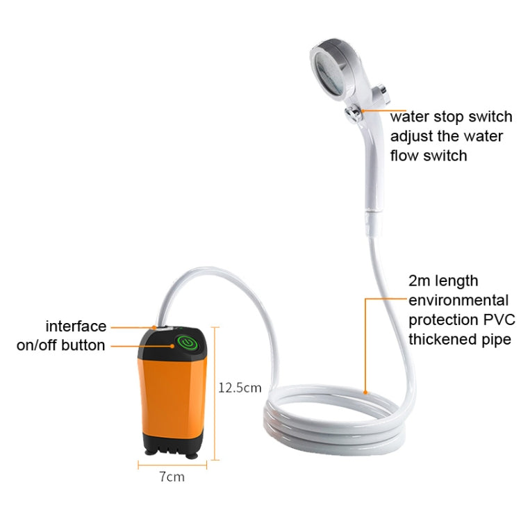 Outdoor Bath Artifact Field Dormitory Simple Electric Shower, Specification: 3 Gear Model 4400mAh - Shower Head by buy2fix | Online Shopping UK | buy2fix