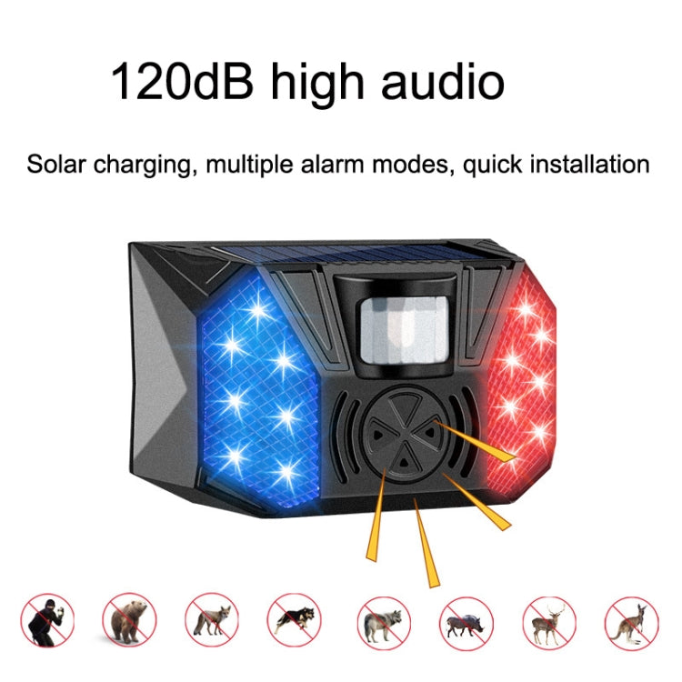 RC-711 Solar Outdoor Orchard Fish Pond Anti-theft Human Body Infrared Alarm(Black) - Solar Lights by buy2fix | Online Shopping UK | buy2fix