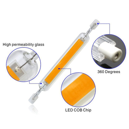 78MM 10W R7S LED COB Dimmer Glass Lamp Double-end Horizontal Plug-in Light(110V Warm White Light) - LED Blubs & Tubes by buy2fix | Online Shopping UK | buy2fix