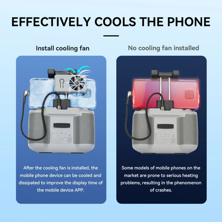 RCSTQ Universal Cooling Fan Cell Phone Cooler For DJI Mavic 3 / Mini 2 / Mini 3 Pro / Air 2 - Others by RCSTQ | Online Shopping UK | buy2fix