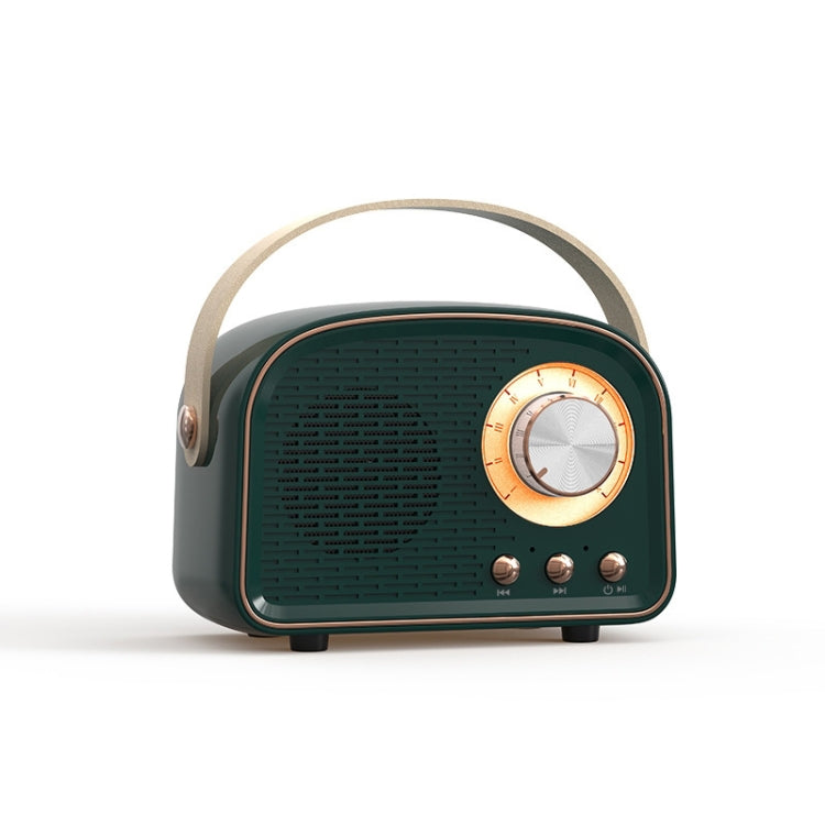 DW21 Vintage Radio BT Speaker Support TF Card/U Disk to Play(Dark Green) - Desktop Speaker by buy2fix | Online Shopping UK | buy2fix