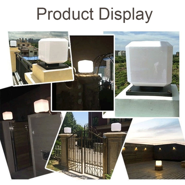 003 Solar Square Outdoor Post Light LED Waterproof Wall Lights, Size: 30cm (Tricolor Light) - Solar Lights by buy2fix | Online Shopping UK | buy2fix