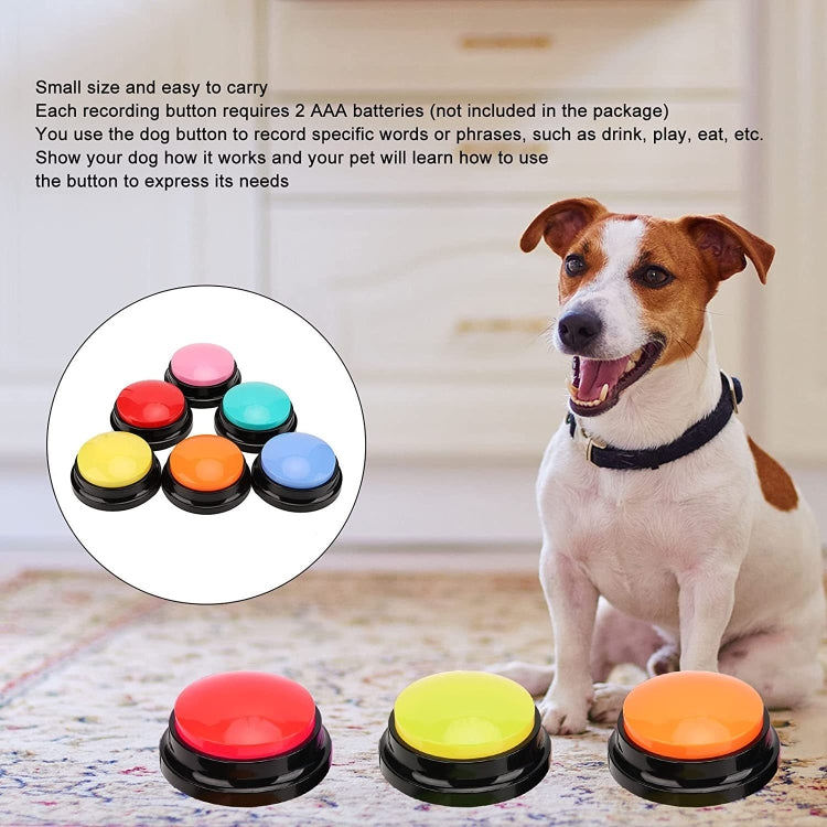 Pet Communication Button Dog Vocal Box Recording Vocalizer, Style: Recording Model(Rose Red) - Training Aids by buy2fix | Online Shopping UK | buy2fix