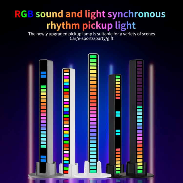 RGB Sound-controlled Rhythmic Response Lights Music Ambient LED Pick-up Lights Plug-in(16 Lights Black) - Novelty Lighting by buy2fix | Online Shopping UK | buy2fix