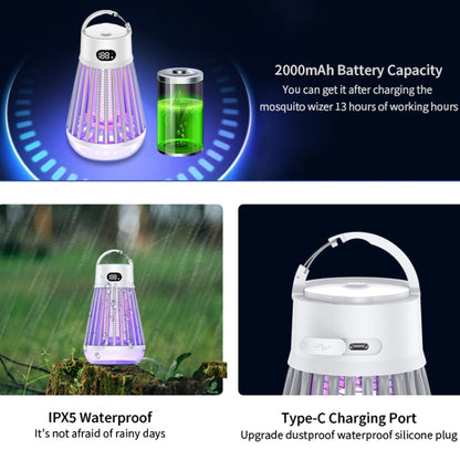 J03 Multi-Functional Digital Display Electric Mosquito Light Portable Home And Outdoor Camping Mosquito Killer(White) - Repellents by buy2fix | Online Shopping UK | buy2fix