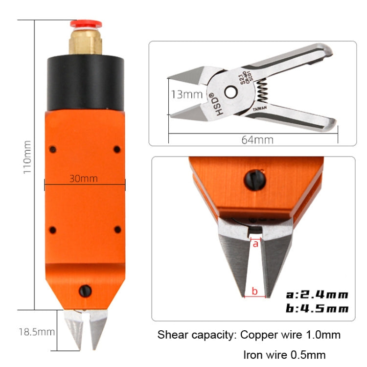 HSD MS-5+S2.1 Cut Metal Set 2 In 1 Pneumatic Snip Plier Cutting Metal Plastic Model Scissor Tool - Pliers by HSD | Online Shopping UK | buy2fix