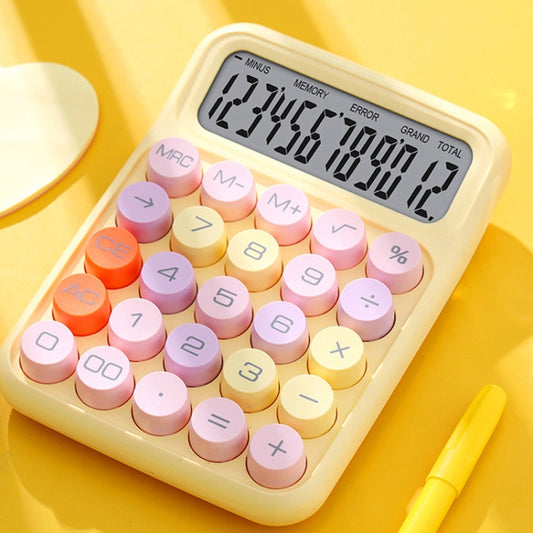 12-Bit Dopamine Flex Keyboard Calculator Candy Color Office Student Calculator(Lemon Yellow) - Calculator by buy2fix | Online Shopping UK | buy2fix