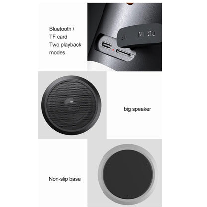 Wireless Bluetooth Speaker With RGB Light Waterproof Stereo Atmosphere Light(Grey) - Desktop Speaker by buy2fix | Online Shopping UK | buy2fix