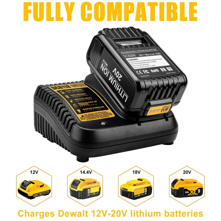 DCB118 For Dewalt 12V-20V Electric Tool Battery Charger, Plug: AU (Black) - Electric Saws & Accessories by buy2fix | Online Shopping UK | buy2fix