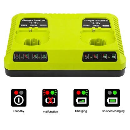 For RYOBI P108 / P117 12-18V Lithium Nickel Battery Dual Port Charger, Plug: AU - Electric Saws & Accessories by buy2fix | Online Shopping UK | buy2fix