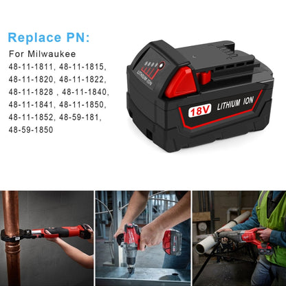 4.0Ah For Milwaukee 48-11-1811 / 48-11-1815 / 48-11-1820 18V Power Lithium Battery Electric Tool Accessories - Electric Saws & Accessories by buy2fix | Online Shopping UK | buy2fix