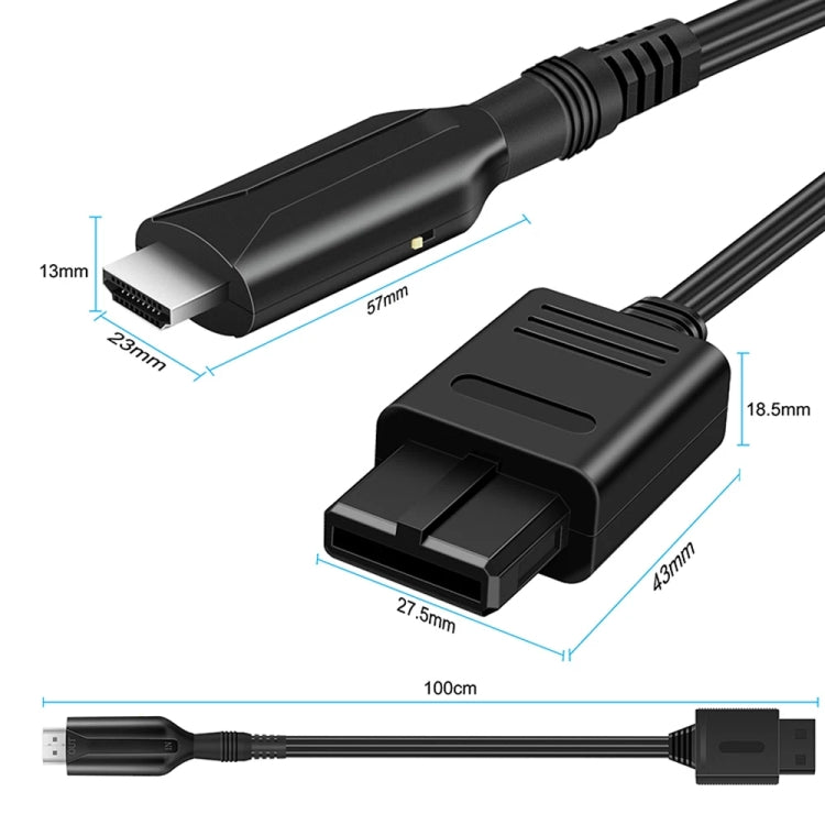 N64 To HDMI Converter For Nintendo Gamecube N64 / SNES / NGC(Black) - Adapter by buy2fix | Online Shopping UK | buy2fix