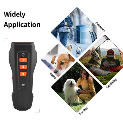 LED Flashing Light Handheld Ultrasonic Bark Arrester Frequency Conversion Dog Training Device(Black+Orange) - Training Aids by buy2fix | Online Shopping UK | buy2fix